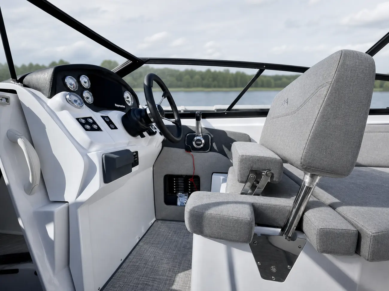 Puesto de mando con el asiento del conductor